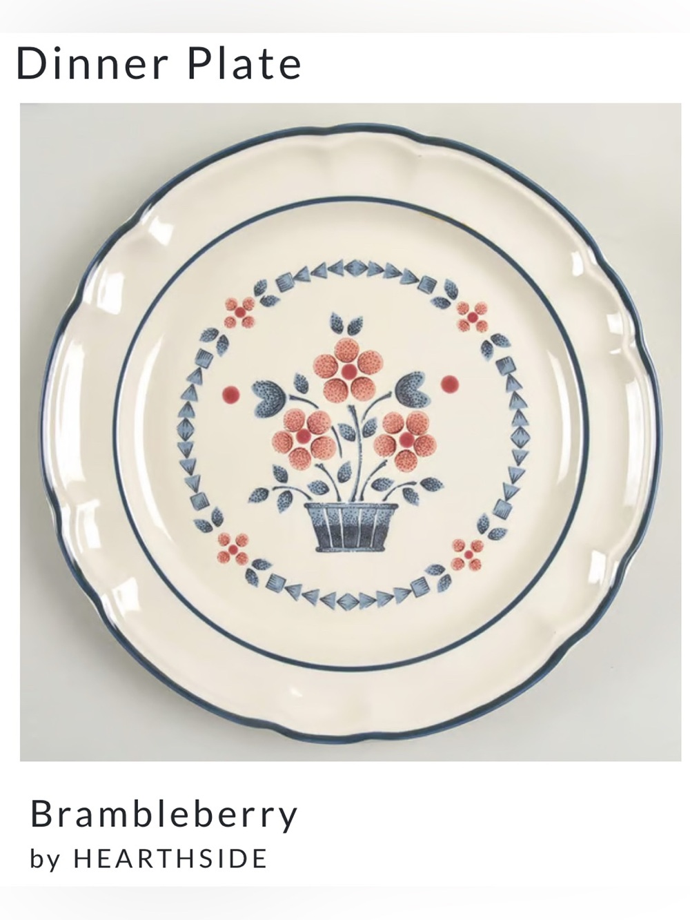Vintage Stoneware by Heathside Cumberland Brambleberry Dinner Plate